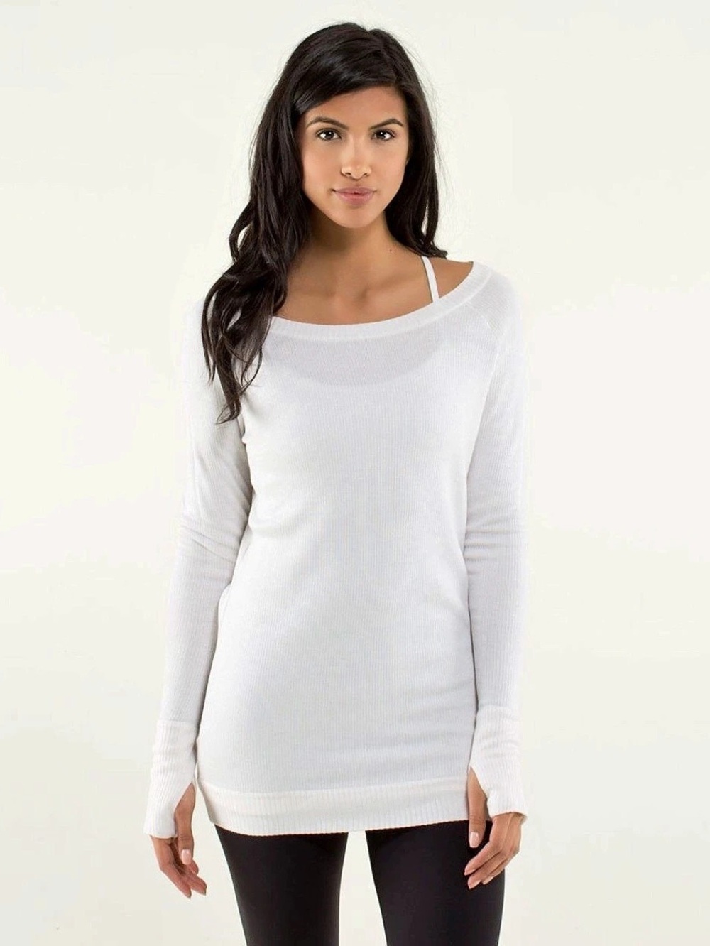 Lululemon Chai Time Pullover II Silver Grey with Thumbholes